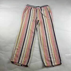 Old Navy Bright Stripe Linen Blend Wide Leg Lounge Pant S